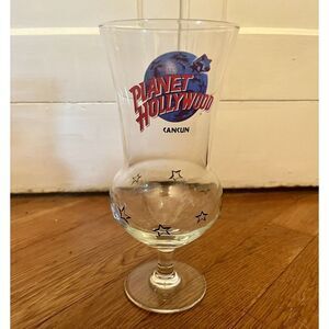 Planet Hollywood Cancun Mexico‎ Hurricane Cocktail Glass - Collectible Souvenir